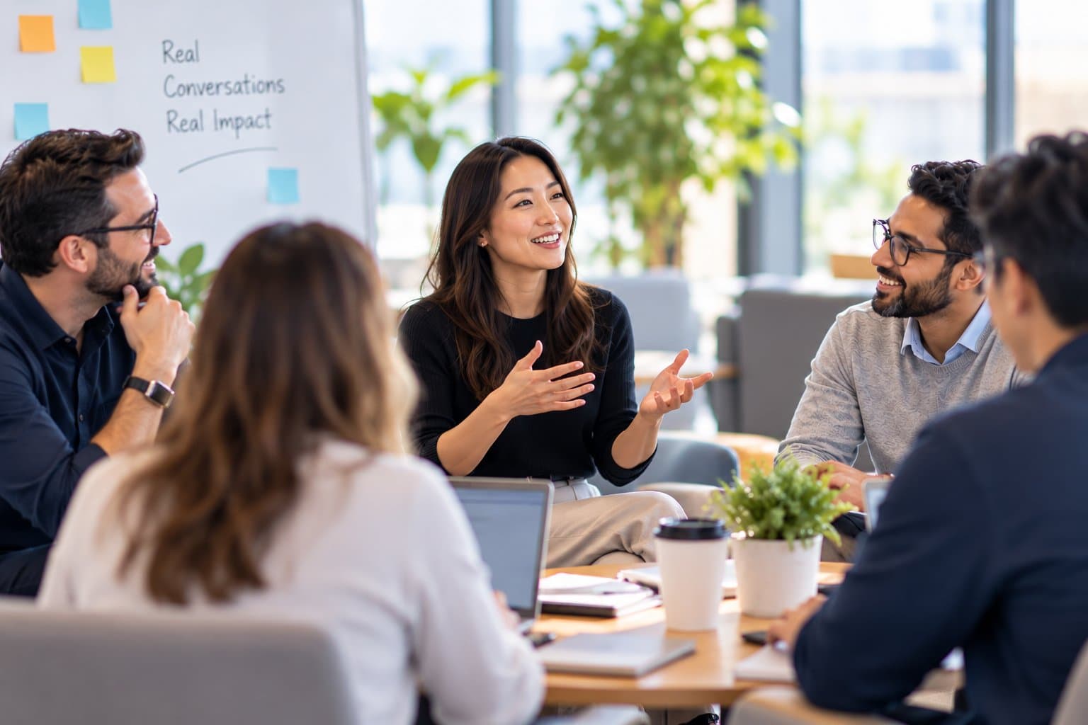 A group of leaders in discussion